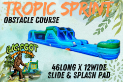 46ft Tropic Sprint Inflatable Obstacle Course